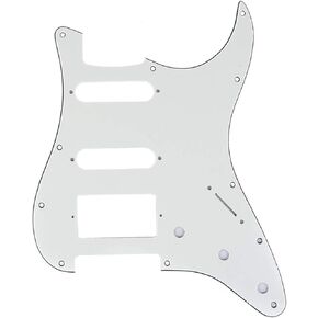 Musiclily Pro 11-Hole Modern Style Strat HSS Pickguard for American Stratocaster Guitar, 3Ply Black in Kuwait