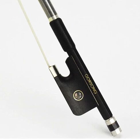 Black Carbon Fiber Cello bow Full Size 4/4 Lightweight Ebony Frog Black Mongolian Horsehair Cool Looking in Saudi Arabia