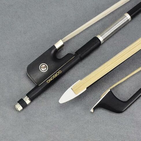 Black Carbon Fiber Cello bow Full Size 4/4 Lightweight Ebony Frog Black Mongolian Horsehair Cool Looking in Saudi Arabia