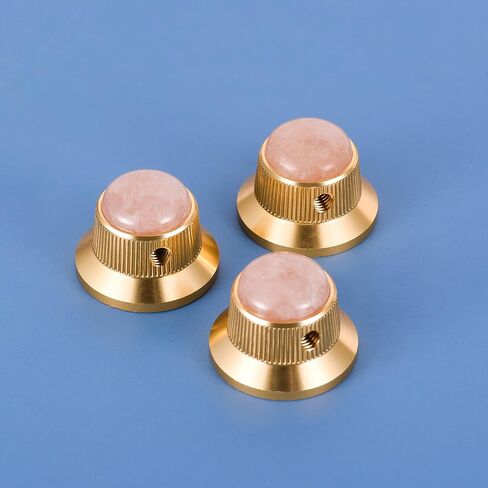 Guyker Top Hat Guitar Bass Potentiometer Control Knobs with 6mm Dia. Shaft Pots - 3PCS Bell Speed Tone Volume Knob Replacement for Electric Guitar or Precision Bass, Blue Turquoise Top in Saudi Arabia