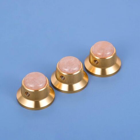 Guyker Top Hat Guitar Bass Potentiometer Control Knobs with 6mm Dia. Shaft Pots - 3PCS Bell Speed Tone Volume Knob Replacement for Electric Guitar or Precision Bass, Blue Turquoise Top in Saudi Arabia