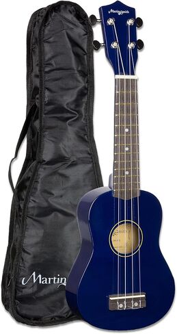 Martin Smith 21 Inch Soprano Ukulele Starter Kit - Blue, With Tuner, Bag, Plecs, Strap and 2 Months of Lessons in Kuwait