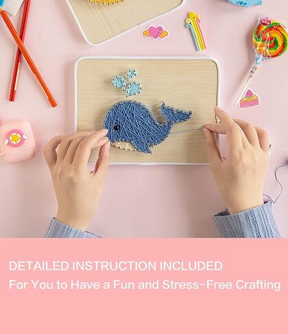 BAZIMA DIY String Art Kit for Beginner, DIY Whale Craft Kit,Unique Gift,Craft Kit for Holidays in Saudi Arabia