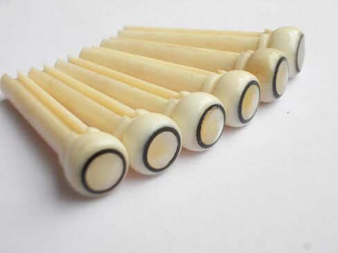 MUSICAL STRING 6 pcs (1 set) Real Bone Acoustic Guitar Bridge Pins High Quality in Saudi Arabia