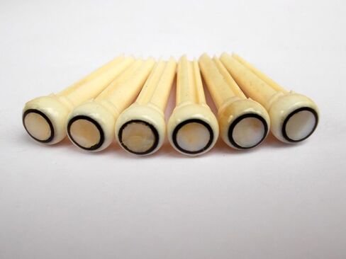 MUSICAL STRING 6 pcs (1 set) Real Bone Acoustic Guitar Bridge Pins High Quality in Saudi Arabia