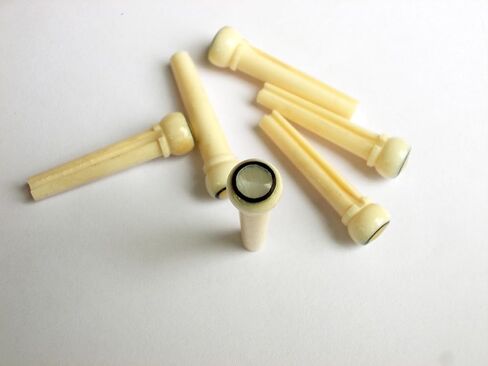 MUSICAL STRING 6 pcs (1 set) Real Bone Acoustic Guitar Bridge Pins High Quality in Saudi Arabia