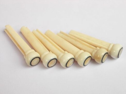 MUSICAL STRING 6 pcs (1 set) Real Bone Acoustic Guitar Bridge Pins High Quality in Saudi Arabia