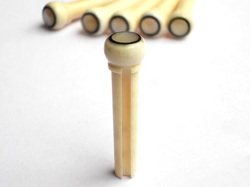 MUSICAL STRING 6 pcs (1 set) Real Bone Acoustic Guitar Bridge Pins High Quality in Saudi Arabia