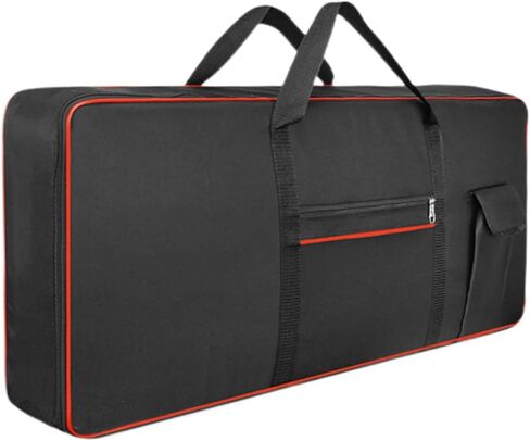 Sanseenia 61 Key Keyboard Case, Waterproof Oxford Keyboard Carrying Case with 2 Pockets, Padded Electric Keyboard Gig Bag Piano Case with Handles and Adjustable Sholder Straps in Kuwait