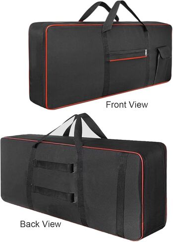 Sanseenia 61 Key Keyboard Case, Waterproof Oxford Keyboard Carrying Case with 2 Pockets, Padded Electric Keyboard Gig Bag Piano Case with Handles and Adjustable Sholder Straps in Kuwait