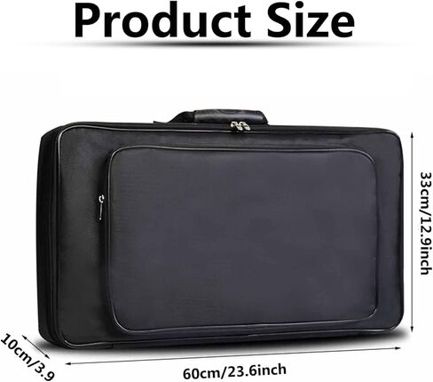 شنطة حمل مبطنة من اتش اف اي ان جي اف لاجهزة التحكم الصغيرة، شنطة تحكم دي جيه للكيبورد، الدواسات، اجهزة تحكم دي جيه مع احزمة كتف، 23.6 انش × 12.9 انش × 3.9 انش، اسود in Kuwait