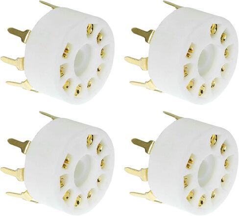 ماجيك اند شيل 4 قطع B9A السيراميك 9 دبابيس مقبس انبوب PCB ذهبي لـ 12AX7/ECC83/6922/6n11 in Kuwait