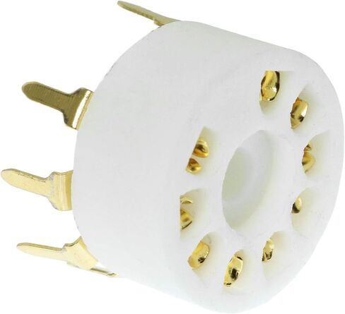 ماجيك اند شيل 4 قطع B9A السيراميك 9 دبابيس مقبس انبوب PCB ذهبي لـ 12AX7/ECC83/6922/6n11 in Kuwait