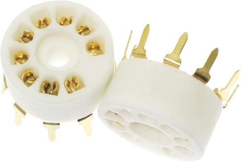 ماجيك اند شيل 4 قطع B9A السيراميك 9 دبابيس مقبس انبوب PCB ذهبي لـ 12AX7/ECC83/6922/6n11 in Kuwait