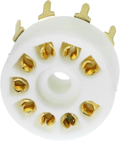 ماجيك اند شيل 4 قطع B9A السيراميك 9 دبابيس مقبس انبوب PCB ذهبي لـ 12AX7/ECC83/6922/6n11 in Kuwait