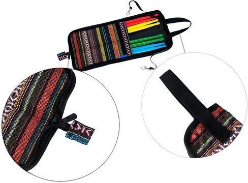 Drum stick bag, Chazcool Drum Stick Holder, Portable Drum Stick Case Hanging Bag Exotic Style Percussion Accessories Drumsticks Carrying Handbag with Handle For Drumsticks in Saudi Arabia