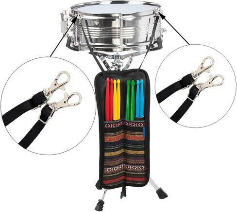 Drum stick bag, Chazcool Drum Stick Holder, Portable Drum Stick Case Hanging Bag Exotic Style Percussion Accessories Drumsticks Carrying Handbag with Handle For Drumsticks in Saudi Arabia