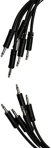 Luigis Modular Supply Spaghetti Eurorack Patch Cables - Package of 5 Black Cables, 12 (30 cm) in Saudi Arabia