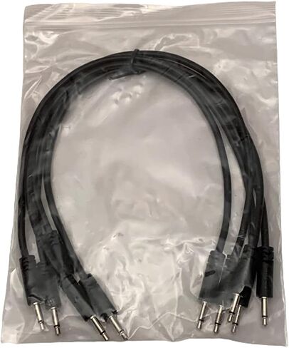 Luigis Modular Supply Spaghetti Eurorack Patch Cables - Package of 5 Black Cables, 12 (30 cm) in Saudi Arabia
