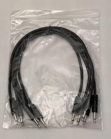 Luigis Modular Supply Spaghetti Eurorack Patch Cables - Package of 5 Black Cables, 12 (30 cm) in Saudi Arabia