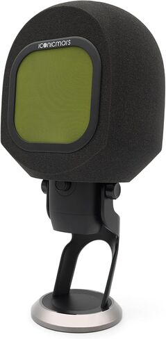 Iconic Mars Comet X Microphone Recording Studio Isolation Booth and Vocal Pop Filter Shield Accessory for Podcasts Mic Blue Yeti, Bottle, TLM 49, TLM107, WA47, MXL 770 in Saudi Arabia