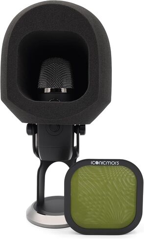 Iconic Mars Comet X Microphone Recording Studio Isolation Booth and Vocal Pop Filter Shield Accessory for Podcasts Mic Blue Yeti, Bottle, TLM 49, TLM107, WA47, MXL 770 in Saudi Arabia
