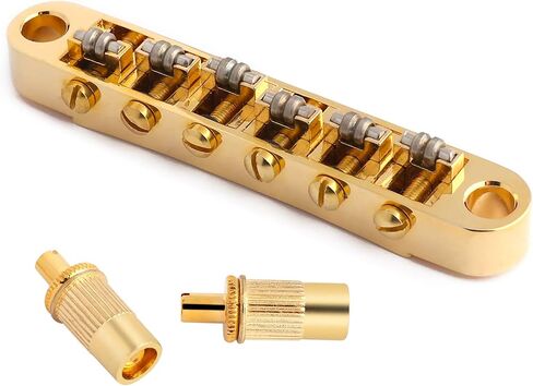 Holmer Tune-O-Matic Style Guitar Bridge Roller Saddles 6 String Black Plated Compatible with LP Les Paul SG Style Electric Guitar Parts Replacement. in Kuwait