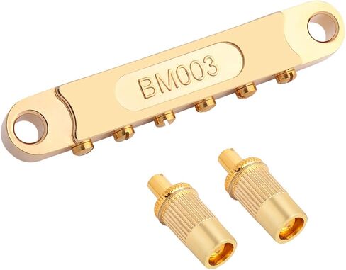 Holmer Tune-O-Matic Style Guitar Bridge Roller Saddles 6 String Black Plated Compatible with LP Les Paul SG Style Electric Guitar Parts Replacement. in Kuwait