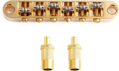 Holmer Tune-O-Matic Style Guitar Bridge Roller Saddles 6 String Black Plated Compatible with LP Les Paul SG Style Electric Guitar Parts Replacement. in Kuwait