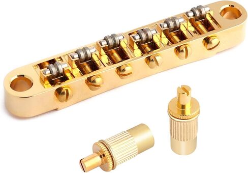 Holmer Tune-O-Matic Style Guitar Bridge Roller Saddles 6 String Black Plated Compatible with LP Les Paul SG Style Electric Guitar Parts Replacement. in Kuwait