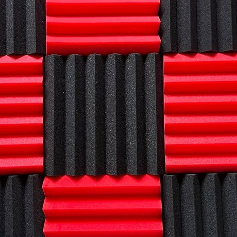 48 بلاط حائط من الفوم الصوتي من بلاط الحائط عازل للصوت 12 بوصة × 12 بوصة × 2 بوصة in Kuwait