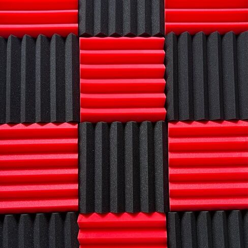 48 بلاط حائط من الفوم الصوتي من بلاط الحائط عازل للصوت 12 بوصة × 12 بوصة × 2 بوصة in Kuwait