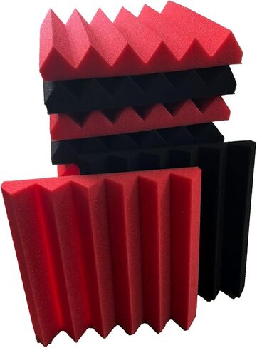 48 بلاط حائط من الفوم الصوتي من بلاط الحائط عازل للصوت 12 بوصة × 12 بوصة × 2 بوصة in Kuwait