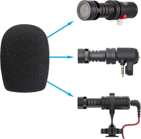 YOUSHARES Pop Filter for Rode VideoMicro and VideoMic Me Me-L, Deadcat Windscreen Custom Outdoor Windscreen Wind Shield Mic Windshield Muff Fur in Kuwait