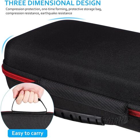 Dual Mic Bag:Wireless Handheld Microphone Case Portable Microphone Storage Bag,with EVA Hard Shell Exterior&Sponge Padded Interior,Case Only in Saudi Arabia