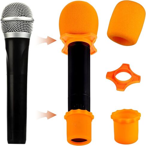 Dual Mic Bag:Wireless Handheld Microphone Case Portable Microphone Storage Bag,with EVA Hard Shell Exterior&Sponge Padded Interior,Case Only in Saudi Arabia