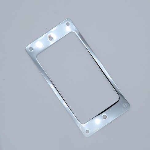 harpfeas 2PCS Flat Metal Humbucker Pickup Mounting Ring Set - Bridge Neck Pickups Cover Frame Replacement Part for Electric Guitar or Precision Bass (Chrome) in Kuwait