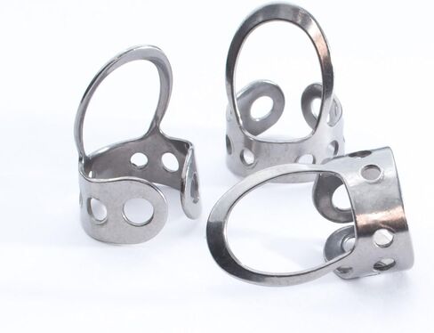 3 x Stainless Steel, Open Design, Metal Finger Picks for Guitar, Banjo, Dobro, etc. Fingerstyle picks. Banjo picks, fingerpicks, finger picks for acoustic guitar. Adjustable large medium or small in Saudi Arabia