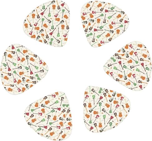 Guitar Picks Creative Guitars Mexican Pattern Bass Picks 12 Pack Thin Medium Heavy Guitar Pick For Acoustic Electric Guitars Bass Ukulele in Kuwait