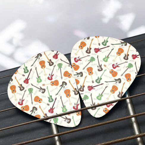 Guitar Picks Creative Guitars Mexican Pattern Bass Picks 12 Pack Thin Medium Heavy Guitar Pick For Acoustic Electric Guitars Bass Ukulele in Kuwait