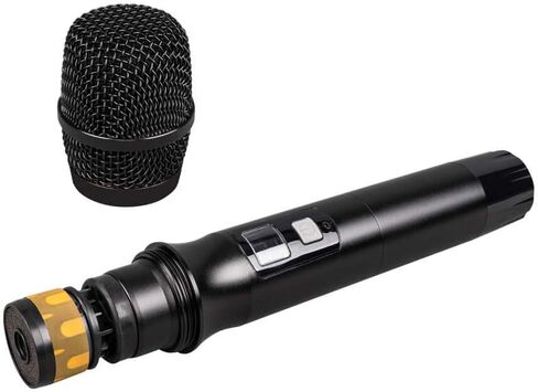 نظام ميكروفون لاسلكي بتردد بي 8 قنوات UHF 4 ميكروفون محمول باليد 4 سماعات راس 4 لافالير بودي باك 4 ميكروفون طية صدر السترة نظام كاريوكي صوتي احترافي للتحدث في الكنيسة والمؤتمرات وحفلات الزفاف - in Kuwait