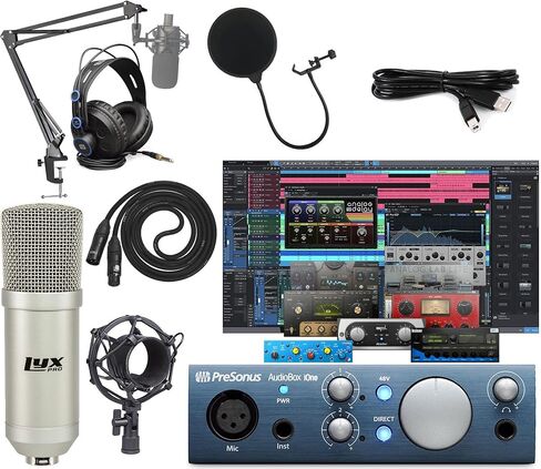 PreSonus AudioBox iTwo 2x2 Audio Recording Interface for USB/iPad and iOS Devices Studio Bundle with Studio One Artist Software Pack M7 & HD7 Headphones and Mic Stand in Saudi Arabia