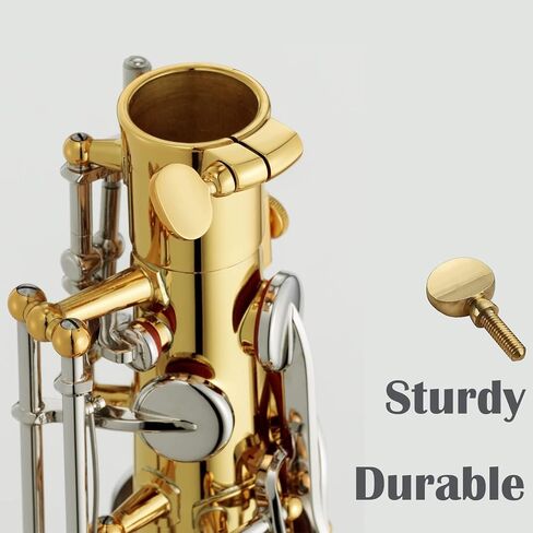 KAIY 4 قطع ذهبية ساكس الرقبة المسمار تشديد إرفاق المسمار للسوبرانو ألتو تينور الساكسفون أجزاء الرقبة النحاس الساكسفون الرقبة مسامير أداة ملحق الساكسفون استبدال أجزاء in Kuwait