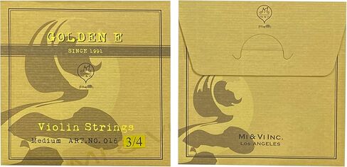 Premium Violin E String, Golden E/Gold E String - Single E, Medium, Ball End, Super Flexible and Sensitive (Violin E 1/2) in Saudi Arabia