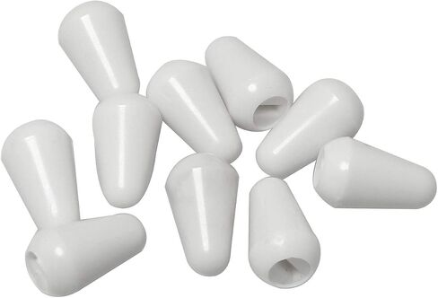 RuiLing 10pcs M3.5 Plastic 3 Way Toggle Switch Knob Tip Caps for Electric Guitar Parts Accessories Switch Cap Off-White in Kuwait