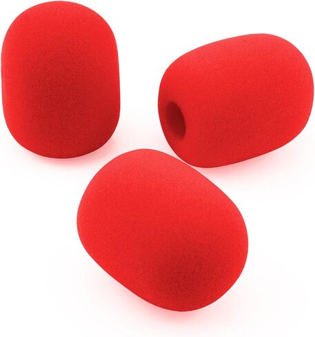 LEFXMOPHY Cloud 2 Mic Foam بديل لـ HyperX Cloud II/Alpha/Alpha S/Mix/Core/Cloud Chat سماعة رأس ميكروفون بوب غطاء مرشح، 3 عبوات أحمر Hyper X سماعة رأس أمامية in Saudi Arabia