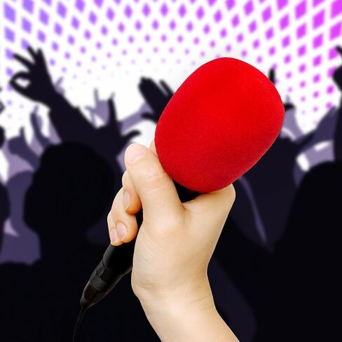 20Pcs Microphone Foam Covers Thick Handheld Stage Microphone Windscreen Reusable Mic Foam Filter Covers for Most Microphone (Black) in Kuwait