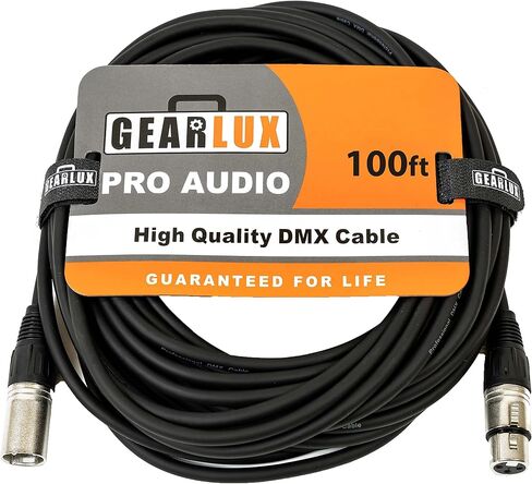 Gearlux DMX Cable 100ft 3-Pin Male-to-Female - 1 Pack in Kuwait