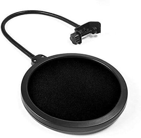 ميكروفون مكثف احترافي بتصميم قلبي الشكل يتضمن حامل ذراع مقص تعليق قابل للتعديل، حامل للصدمات وفلتر بوب للكمبيوتر والكاريوكي والالعاب والتسجيل في الاستوديو والبث in Kuwait