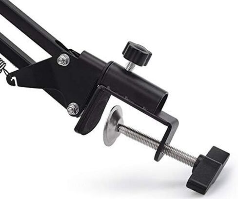 ميكروفون مكثف احترافي بتصميم قلبي الشكل يتضمن حامل ذراع مقص تعليق قابل للتعديل، حامل للصدمات وفلتر بوب للكمبيوتر والكاريوكي والالعاب والتسجيل في الاستوديو والبث in Kuwait